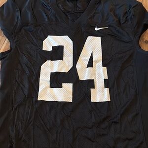 Nike Black Football Jersey with White Number 24 size large NWT